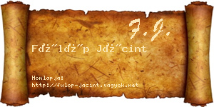 Fülöp Jácint névjegykártya