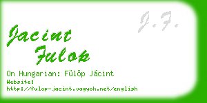 jacint fulop business card